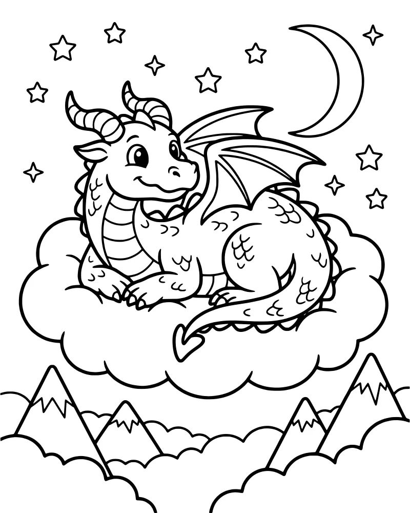 Dragon Coloring Pages coloring page preview