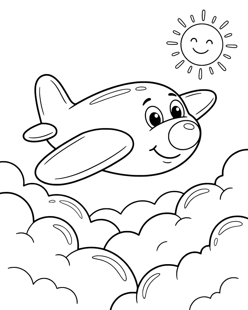 Vehicles & Transportation coloring page preview